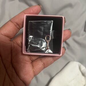 Pandora Charm - Lowercase Cursive L - Rosegold